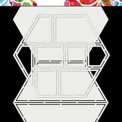 DDBD Card Art Caballete Tarjeta hexagonal 2pc