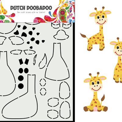 DDBD Card Art Built up Giraffe A5