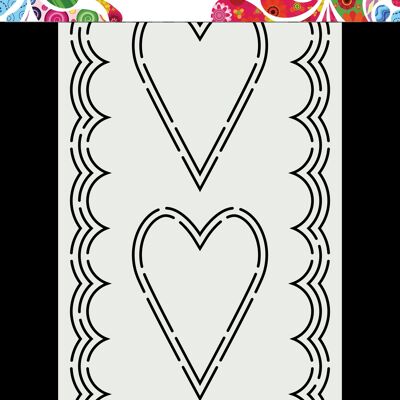 DDBD Card Art Slimline Hearts