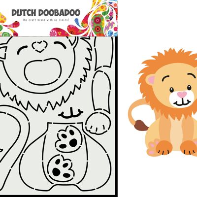 DDBD Card Art Construit leeuw A5