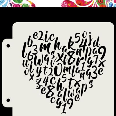DDBD Dutch Mask Alphabet heart163x148