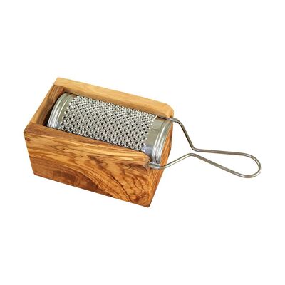 Parmesan or hard cheese grater, olive wood nutmeg grater