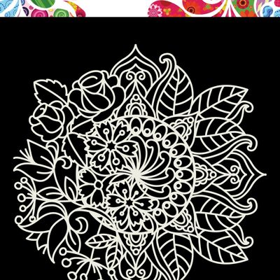 DDBD Mask Art 15X15cm Mandala mit Blume