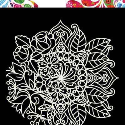 DDBD Mask Art 15X15cm Mandala met bloem