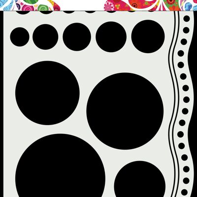 DDBD Mask Art A5 Doodle circles and border