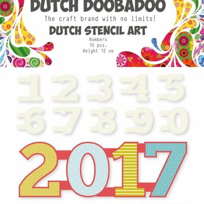 Dutch Stencil Art A5 Numbers 0-9