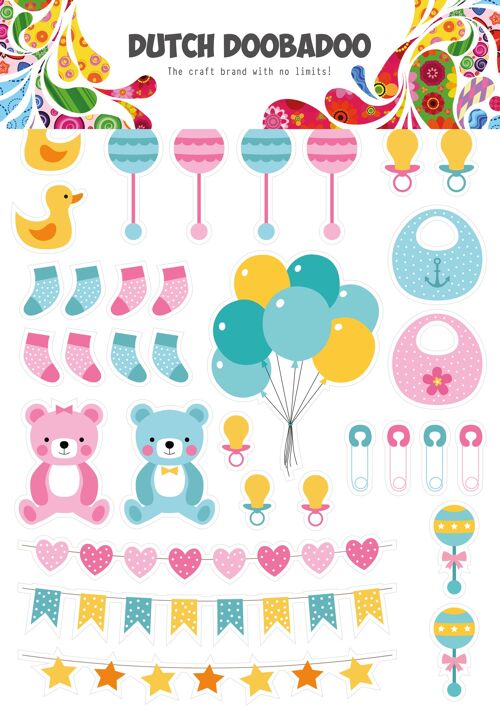 DDBD Dutch Paper Art A4 Baby elements