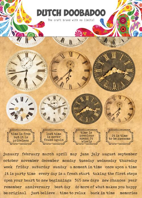 DDBD Dutch Sticker Art A5 Clocks