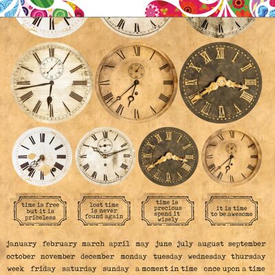 DDBD Dutch Sticker Art A5 Clocks