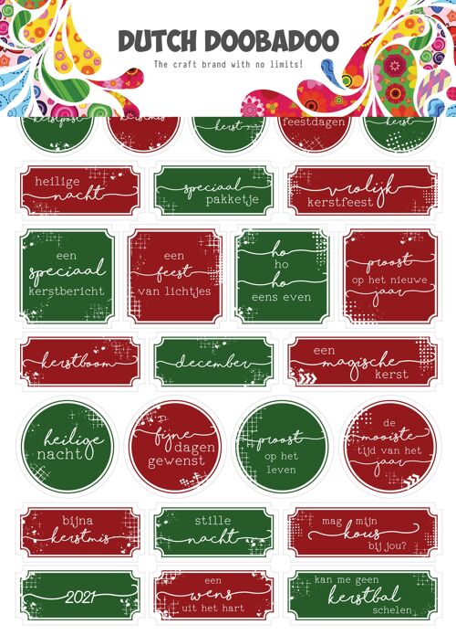 DDBD Dutch Sticker Art A5 Christmas