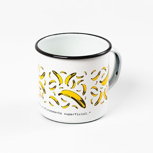 Banana Enamel Mug. Artist Quotes Collection