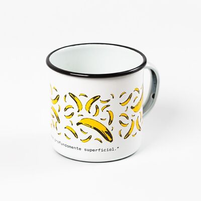 Banana Enamel Mug. Artist Quotes Collection