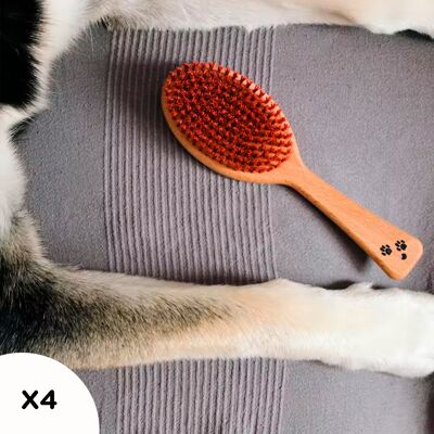 LARGE WOODEN BRUSH FOR ANIMAL GROOMING