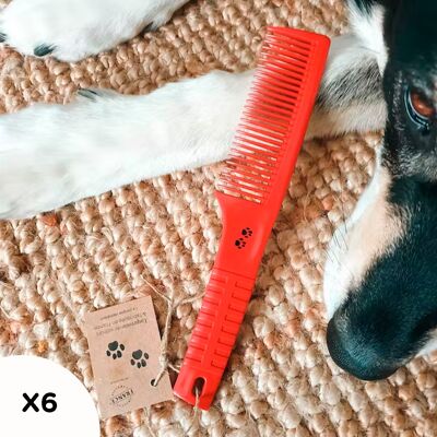 100% RECYCLED PLASTIC DETANGLING COMB FOR ANIMAL GROOMING