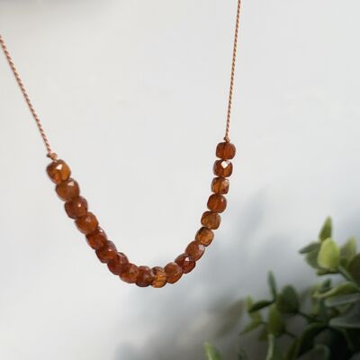 Silk Cord Necklace with Agate
