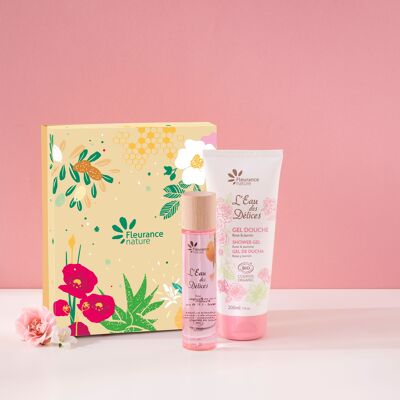 EAU DES DELICES ROSA E GELSOMINO BIOLOGICO COFANETTO REGALO