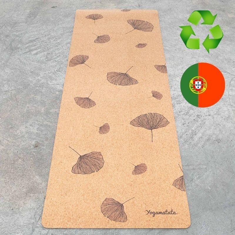 Recycled yoga mat made in Portugal "Ginkgo"