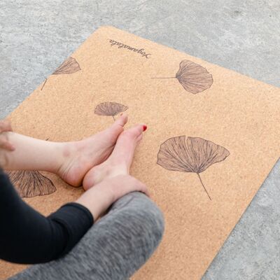 Recycelte Yogamatte made in Portugal "Ginkgo"