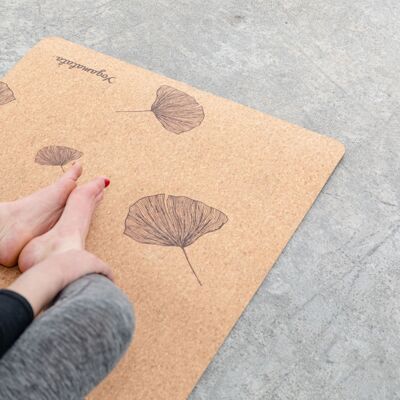 Recycelte Yogamatte made in Portugal "Ginkgo"