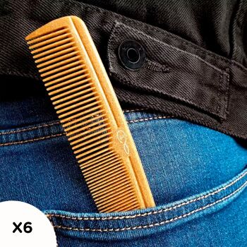 Peigne de poche pour cheveux et barbe, à base de fibres végétales 1