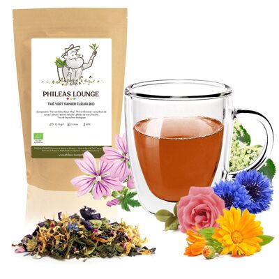 Green tea Organic Flower Basket - 100g