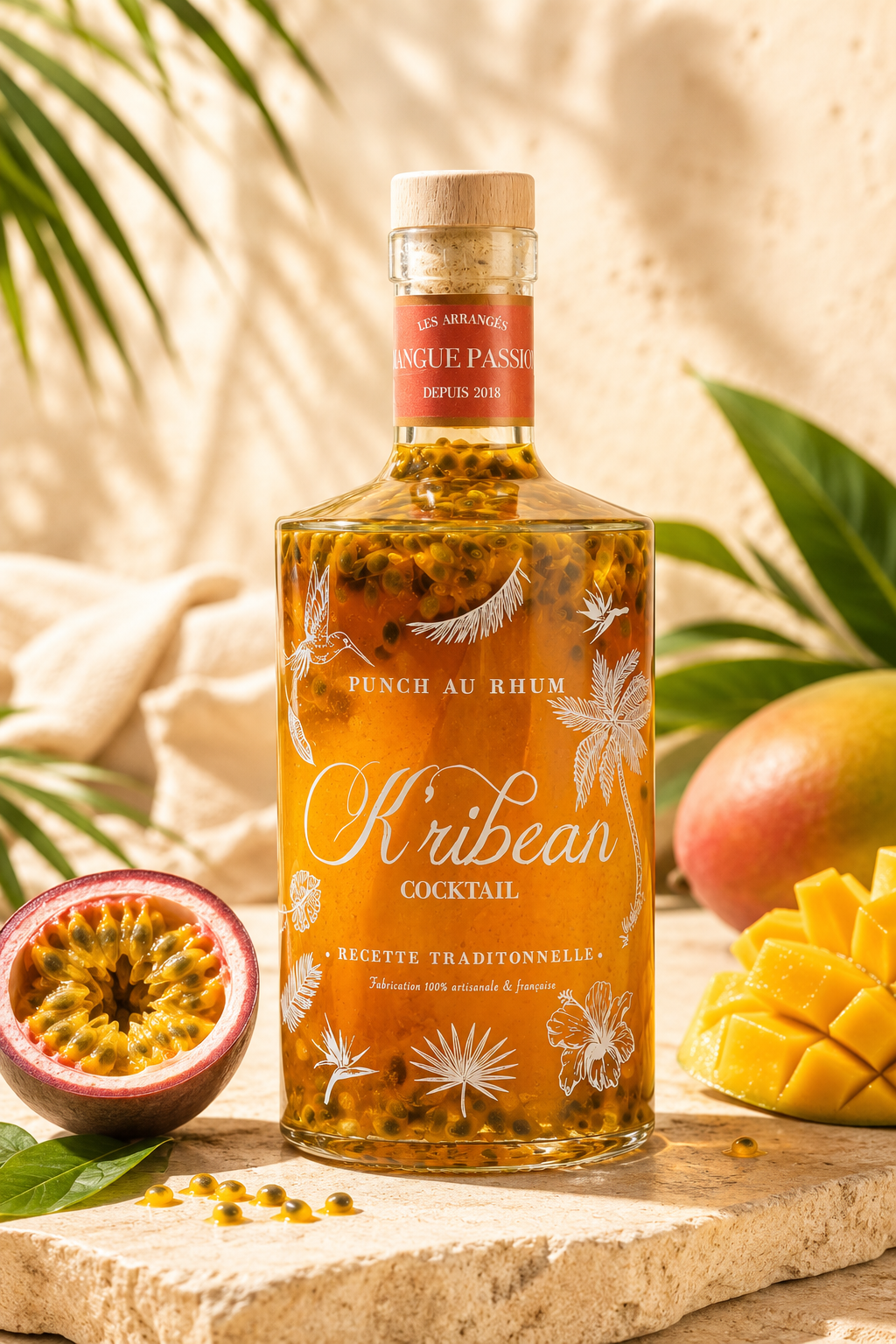 K'RIBEAN COCKTAIL - Rum mit Mango-Passionsfrucht-Geschmack