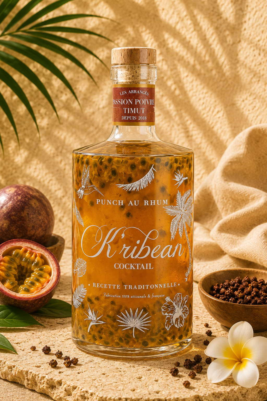 K'RIBEAN COCKTAIL - Rum, aromatisiert mit Passionsfrucht und Timutpfeffer