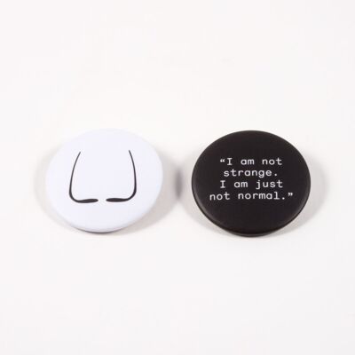 Moustache Pins (set of 2). Artist Quotes Collection