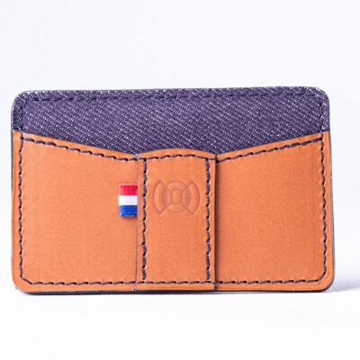 Camel leather card holder, Marius