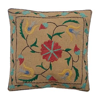 Housse de coussin brodée en laine Oxley 2