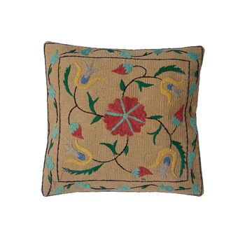 Housse de coussin brodée en laine Oxley 3