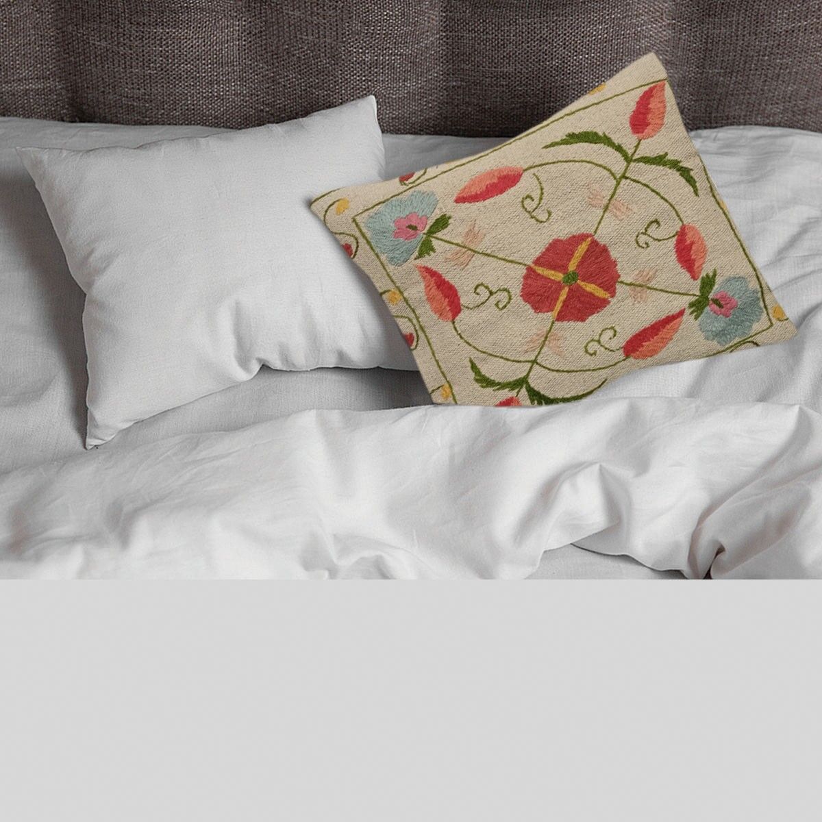 Fodera per cuscino Finch di lana ricamata