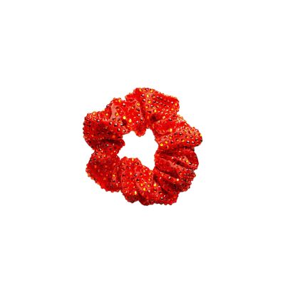 Red 'BG' Crystal Scrunchie