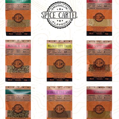 Spice Cartel Sampler Pack - Probieren Sie das Sortiment aus, bevor Sie es in großen Mengen kaufen