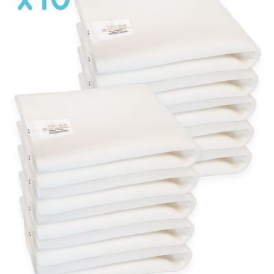 Lot de 10 Inserts à plier en Bambou pour couche lavable - Sensitive