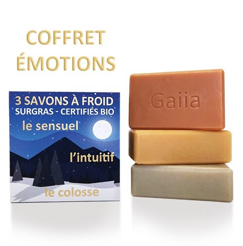 Coffret decouverte émotions 3 savons surgras & bio