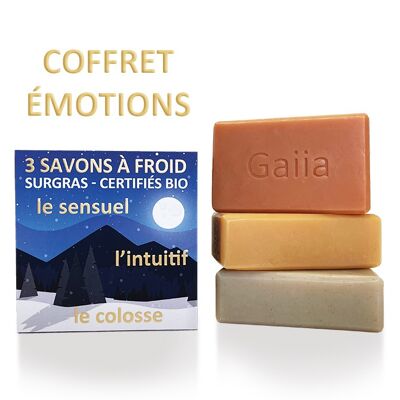 Coffret decouverte émotions 3 savons surgras & bio