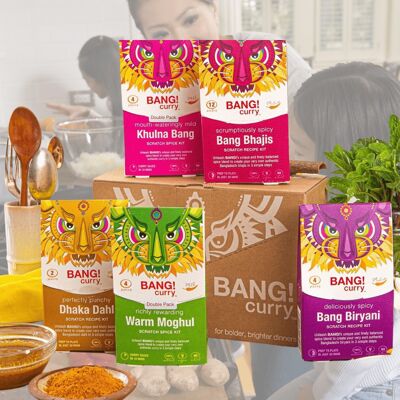 Mild -Med Curry Night Box - nourrit 12 personnes