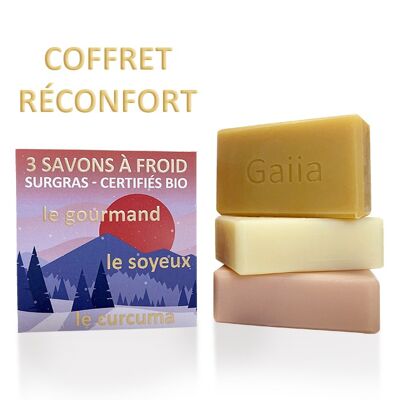 Coffret decouverte reconfort 3 savons surgras & bio