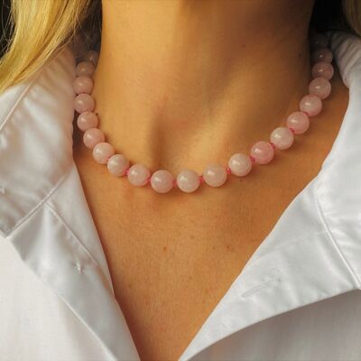 Necklace / bracelet CLASSIC (Pink quartz)