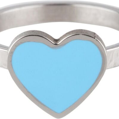 Heart Blue Shiny Steel
