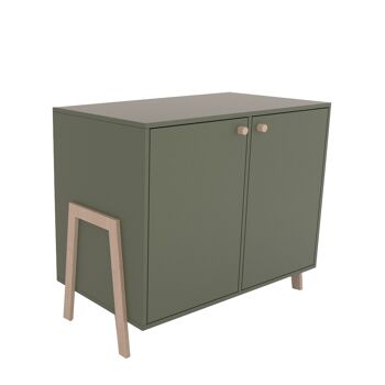 Commode Polly Basic met deurtjes - Groen 1