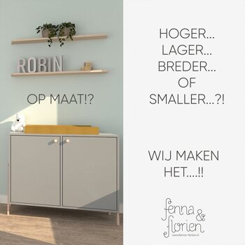 Commode Polly Basic met deurtjes - Groen 7