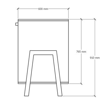 Commode Polly Basic met deurtjes - Grijs 4