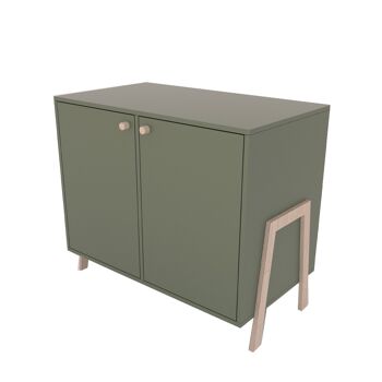 Commode Polly Basic met deurtjes - Grijs 9