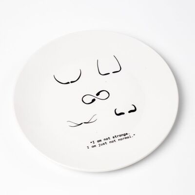 Moustache Plate. Artist Quotes Collection