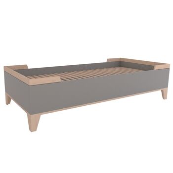 Kinderbed Pepper - Grijs - Zonder lades - 220 € 1