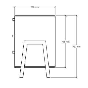 Commode Polly - Grijs 4