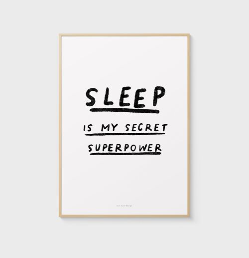 A4 Quote Wall Art Print | Sleep is my secret superpower