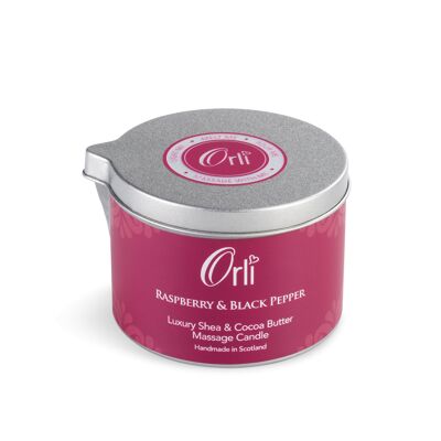 Raspberry & Black Pepper Massage Candle -  160g